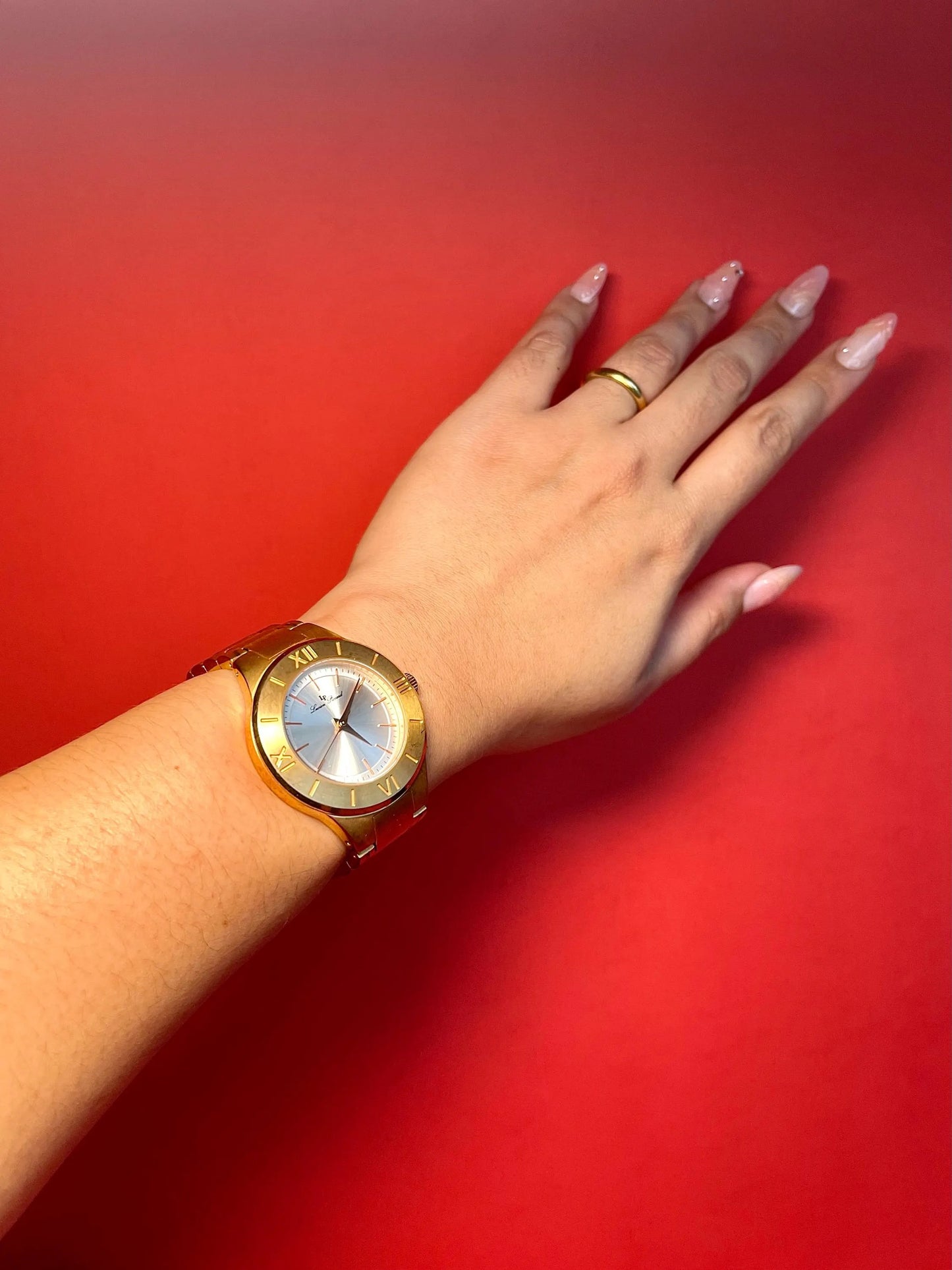 Vintage Lucien Piccard Stainless Steel Gold Toned Watch