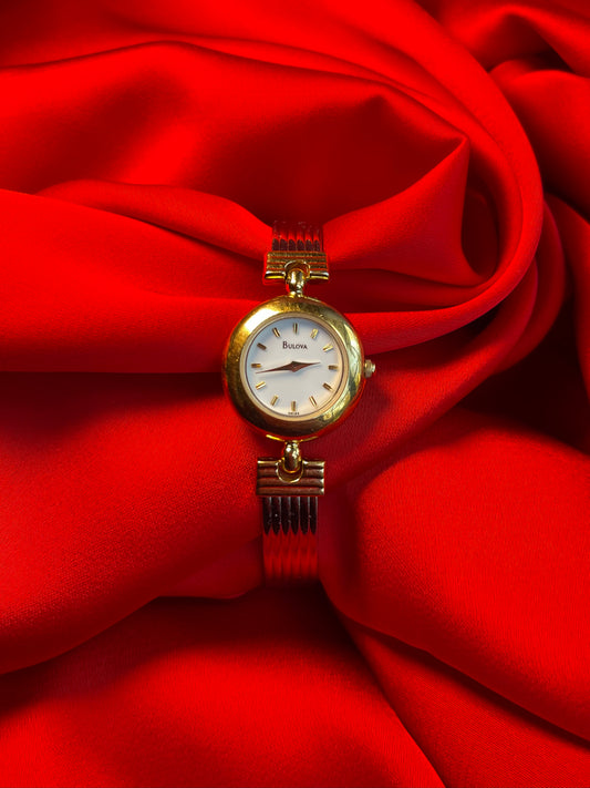 Rare Vintage Bulova Two-Toned Women's Bangle Watch