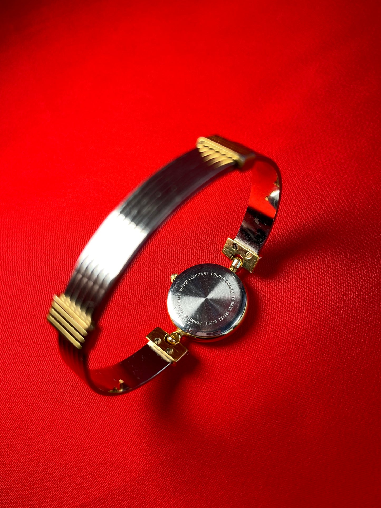 Rare Vintage Bulova Two-Toned Women's Bangle Watch