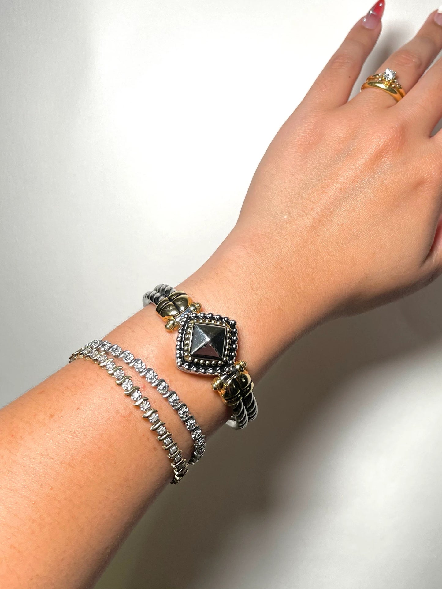 Vintage Gruen “Peek-A-Boo” Two Tone Bracelet Watch