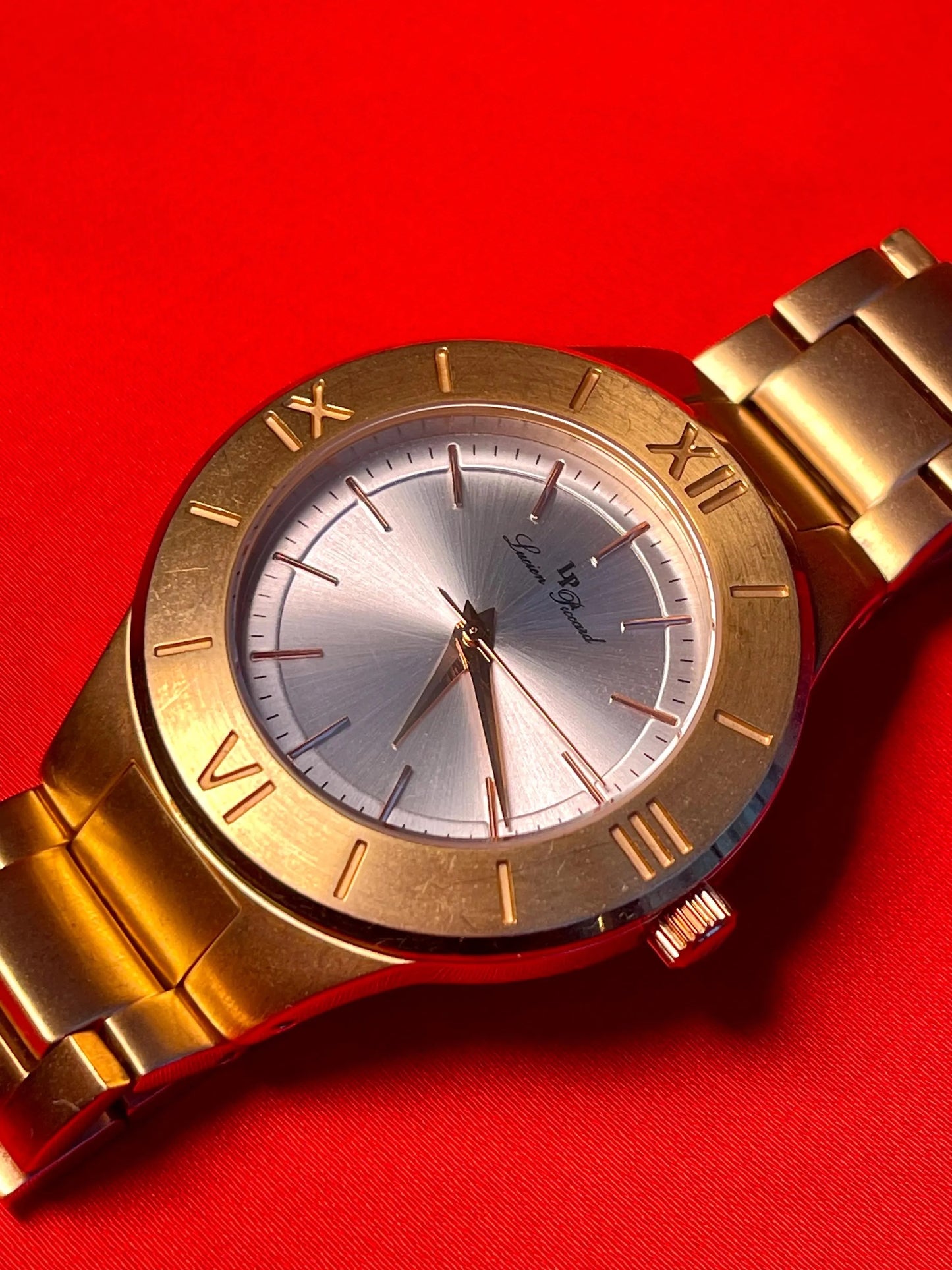 Vintage Lucien Piccard Stainless Steel Gold Toned Watch