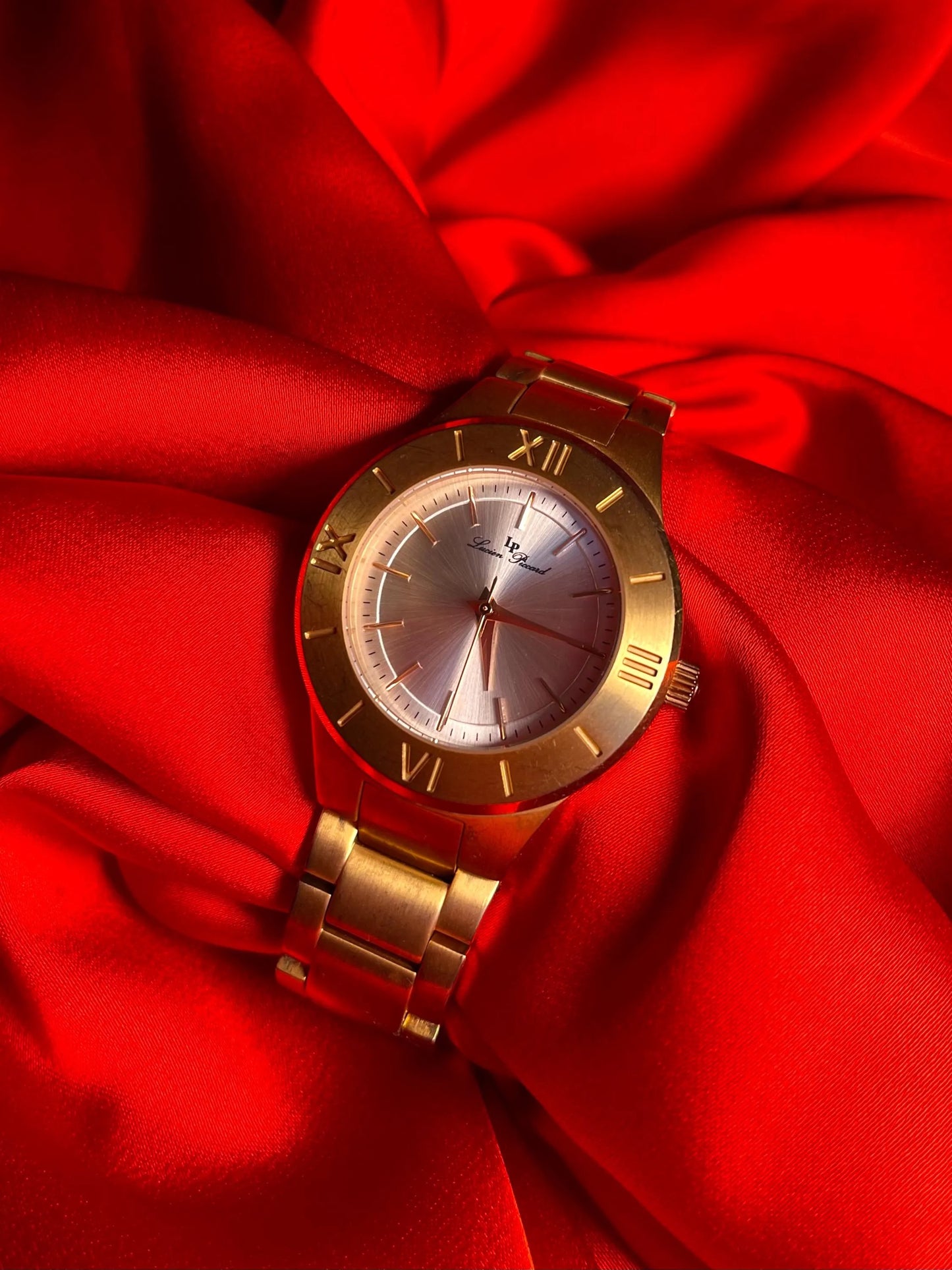 Vintage Lucien Piccard Stainless Steel Gold Toned Watch