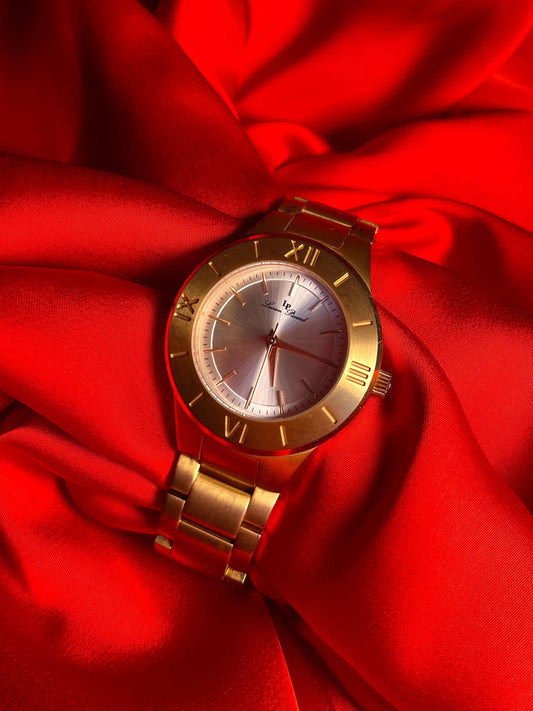 Vintage Lucien Piccard Stainless Steel Gold Toned Watch