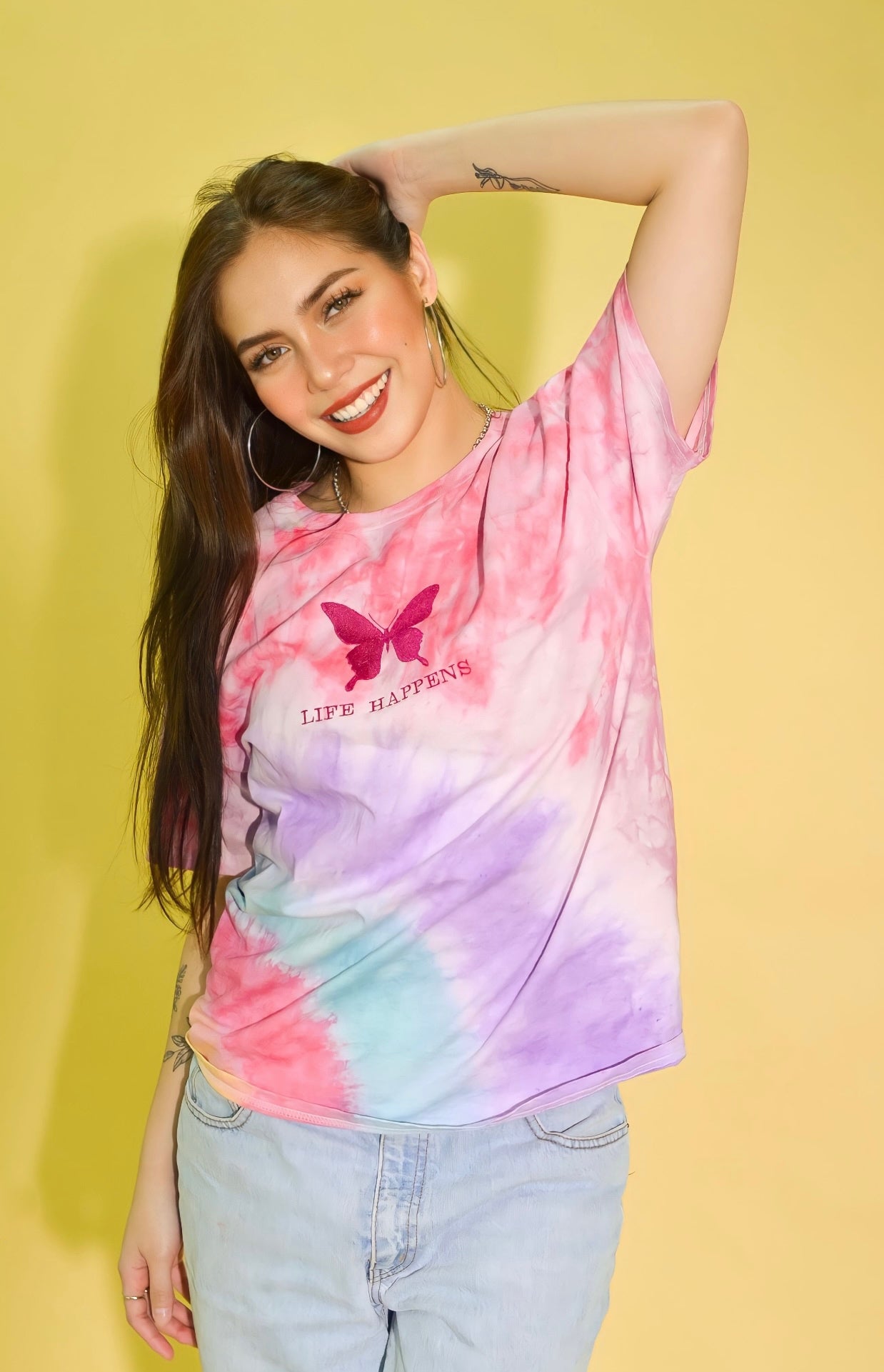 LIFE HAPPENS Tie Dye T-shirt